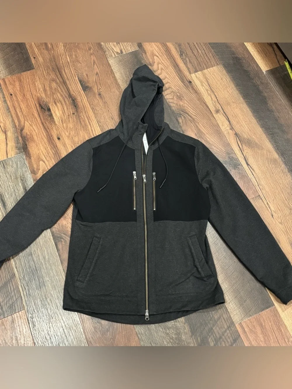 Lululemon Mens Dispatch Hoodie Heathered Gray/Black Large Great condition!